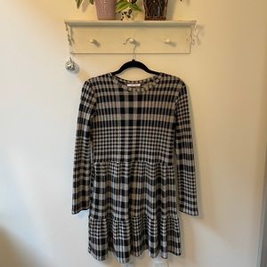Zara Black and Tan Plaid Dress